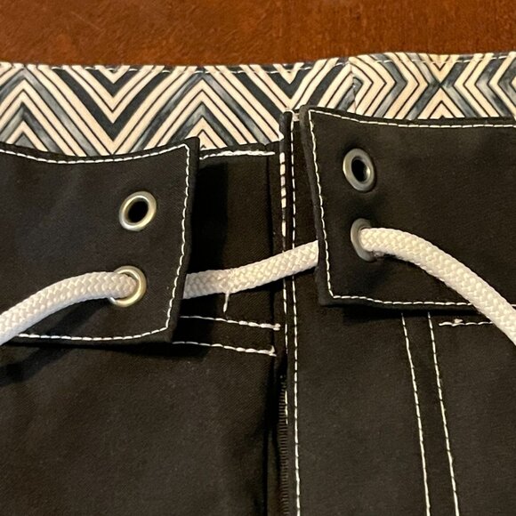 Parke & Ronen Black Swim Trunks Size 34 Drawstring Closure - Picture 9 of 16